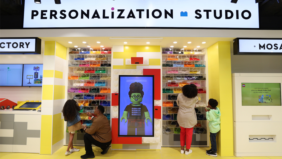 Estúdio de personalização em Loja Conceito Lego Nova York